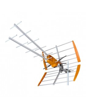 Antenne V ZENIT Televes - UHF C21-58/59/60 Réglable - TNT HD - Technologie CSG - LTE Ready - Gain 15 dBi