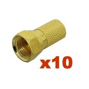 Fiche F haute de gamme doré - 7 mm sans joint torique - colisage 10 pièces