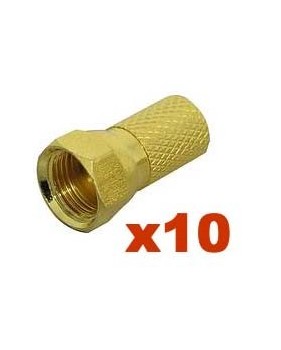 Fiche F haute de gamme doré - 7 mm sans joint torique - colisage 10 pièces