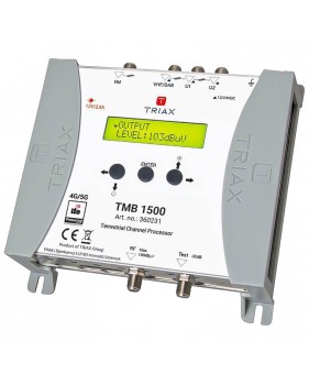Triax TMB 1500 Amplificateur programmable central 4 entrées FM/DAB-VHF/2xUHF LTE 700-5G/800-4G 60dB 15 filtres