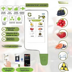 Testeur de nitrate numérique portable blanc GREENTEST ECO6T, Compteur Geiger.