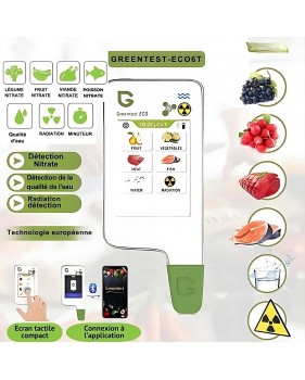 Testeur de nitrate numérique portable blanc GREENTEST ECO6T, Compteur Geiger.
