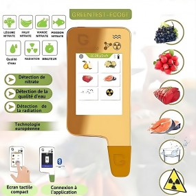 Testeur de nitrate numérique portable GREENTEST ECO6T en or, détecteur de sécurité alimentaire.