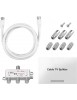Neoteck Séparateur Cable 3 Voies Satellite TV Aérien Kit F Connecteur Male vers Femelle Large Bande avec Fiches F Cable Coaxial
