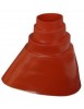 Support de chevrons de toit charpente Fixation Antenne Parabole Acier 1m Mât 48mm + Manchon Rouge + Tuile plastique / Alu Rouge