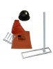 Support de chevrons toit fixation antenne SAT + Manchon Pour Mât Rouge + Tuile plastique / alu Rouge + Capuchon de Mât + Jeu de