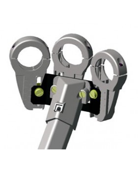 Support pour 3 LNB AUSTRIA - Astra 19.2°E - Eutelsat 16°E - Hotbird 13°E - pour SMC 100V2 Visiosat