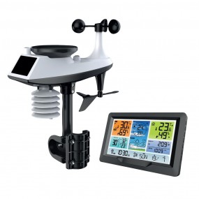 Station Météo Professionnelle Couleur Sans fil USB SM-061 – Radio-Pilotée, Capteur extérieur inclus, 2 alarmes avec fonction Sno