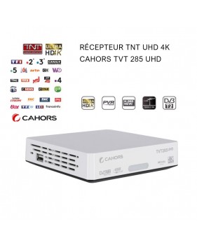Récepteur Décodeur TNT UHD 4K Tuner Cahors TVT 285 UHD