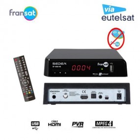 Récepteur satellite HD SEDEA SF 4300 FRANSAT Eutelsat 5° Ouest sans carte