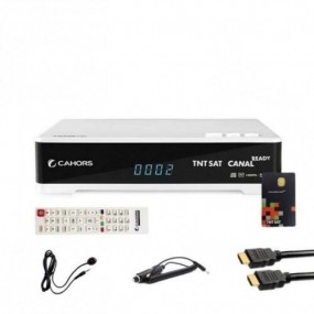 Cahors Récepteur Satellite Hd + Carte Tntsat V6 + Câble Hdmi