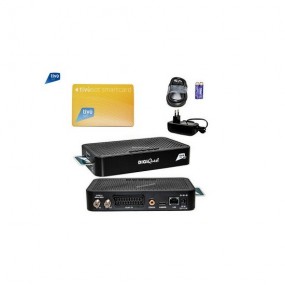 Digiquest Classic Q20 Récepteur Tivusat Hd + Carte Tivusat Activée Chaînes Italiennes