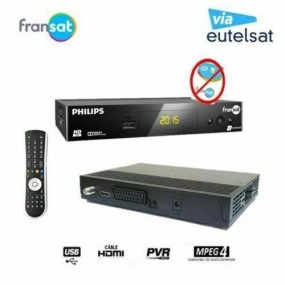 Recepteur Satellite Philips Eutelsat Dsr3031f Fransat+hdmi+cable 12v(sans Carte)