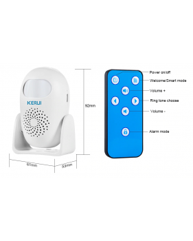 Alarme de sécurité à domicile intelligente 110 dB, Sonnette sans fil carillon de bienvenue, alerte PIR détecteur de mouvement an
