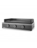 Plancha Gaz - Forge Adour Modern G 75 A - Puissance 6 Kw, Avec 3 Brûleurs, Châssis Acier Noir Et Gris Clair