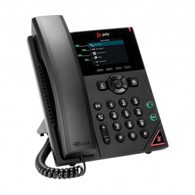 Téléphone IP - Polycom VVX 250 - Logiciel Polycom Obi, 4 lignes IP, Audio HD, 2 ports Ethernet Gigabit, port USB, Ecran LCD de 2