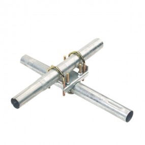 Fixation universelle 1286 pour 2 tubes parallèles - 90 degrés ouest 25 à 50 mm