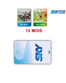 Abonnement Sky Italia HD 2 Bouquets (Sky TV + Sport + Calcio) 12 mois via Hotbird 13° E