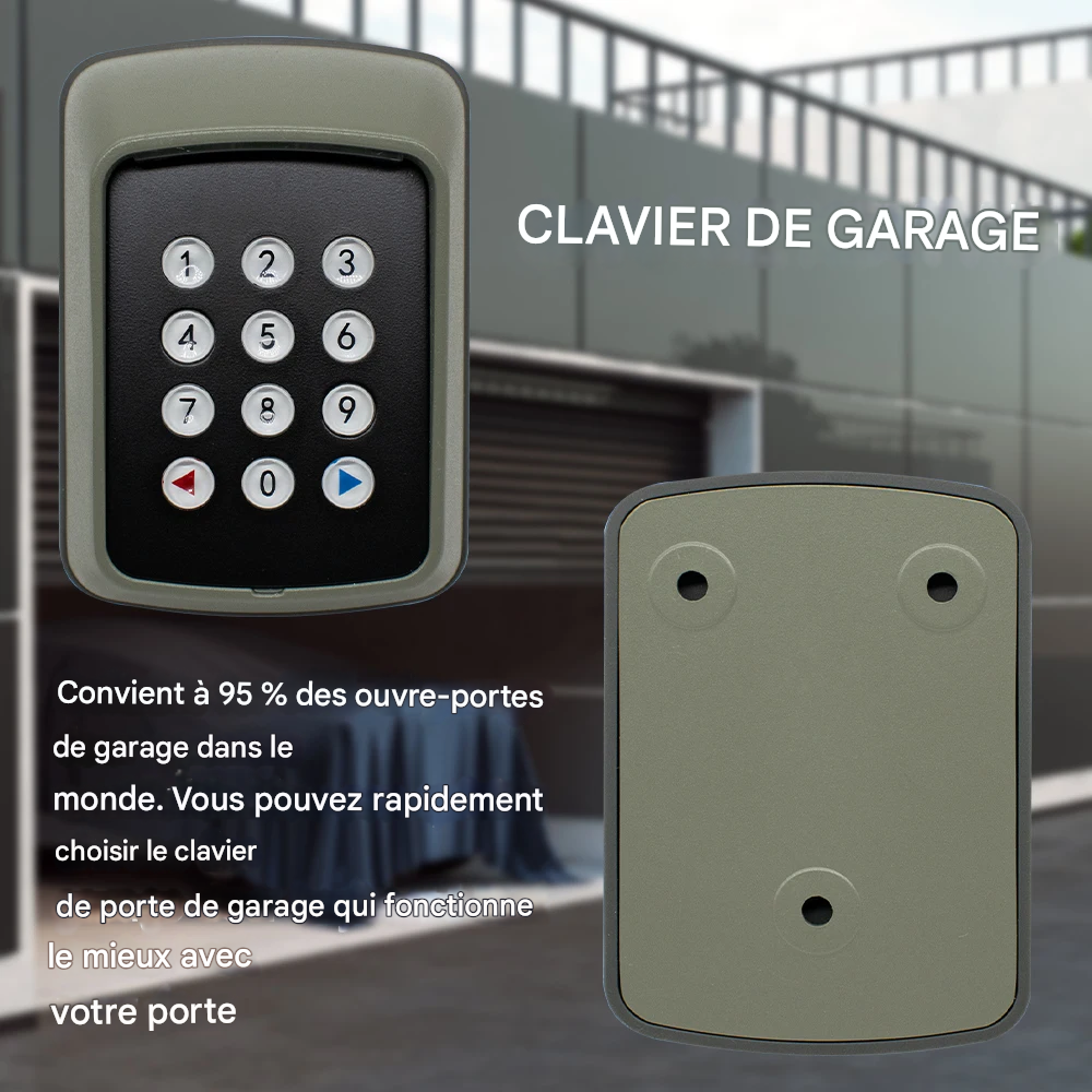 Clavier garage métallique